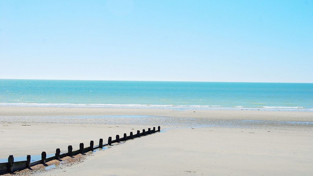 a daylight view at whitstable beach