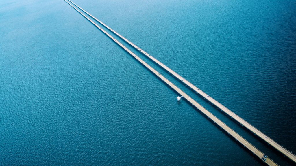 Lake Pontchartrain Causeway - the longest covered bridge in the US