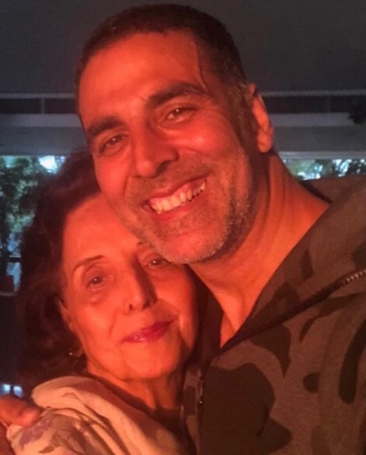 Akshay with his mother