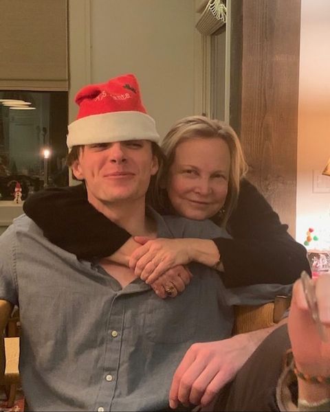 Caroline Smedvig with her son