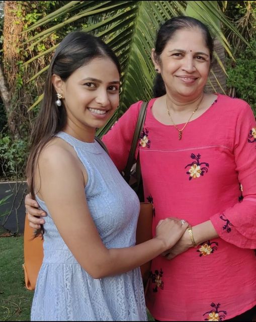 Sayali Deodhar with her mother