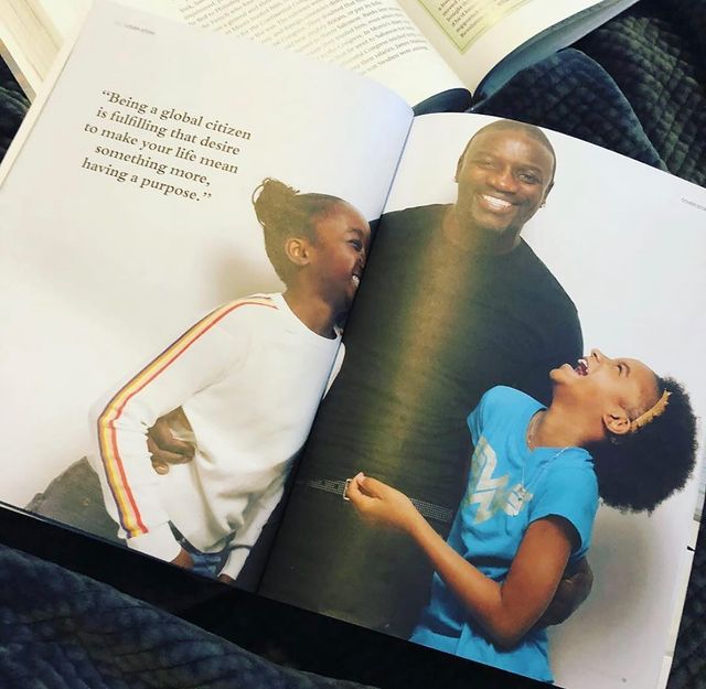 Tomeka Thiam's kid in magazine