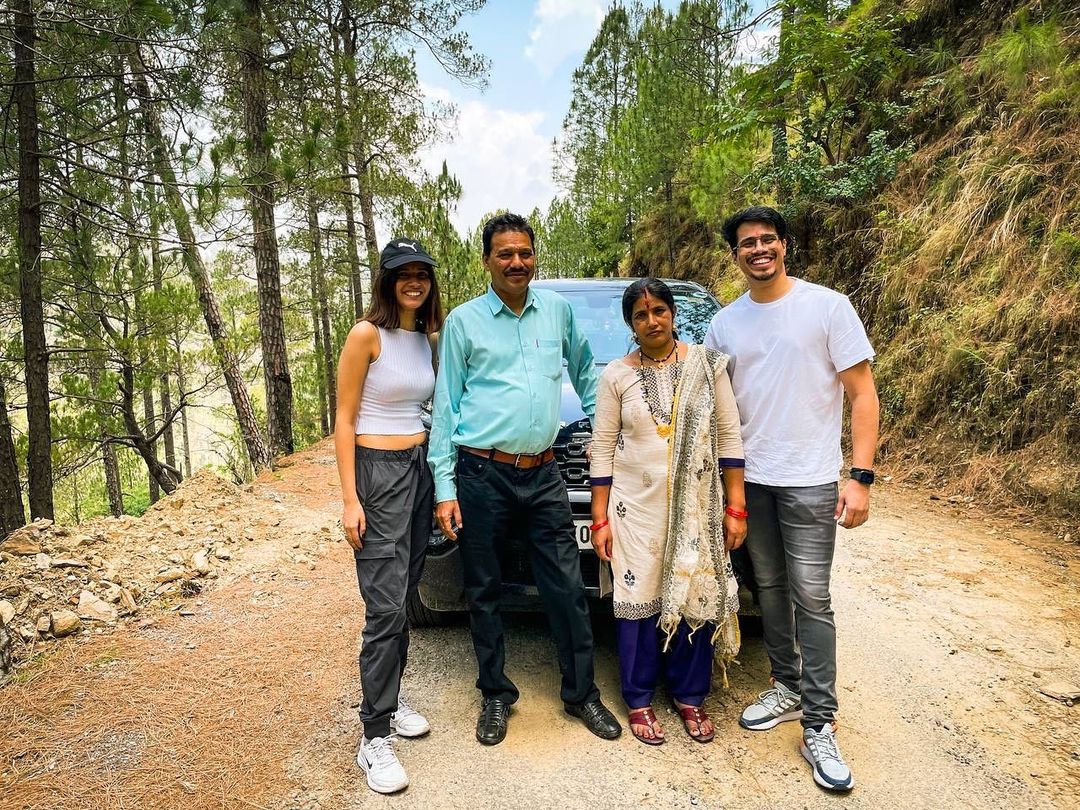 Anshul Bisht with his family