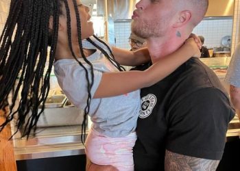 Michaiah Hanks with her dad